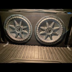 kicker compr 12” box framed with system as well & comes with bass control